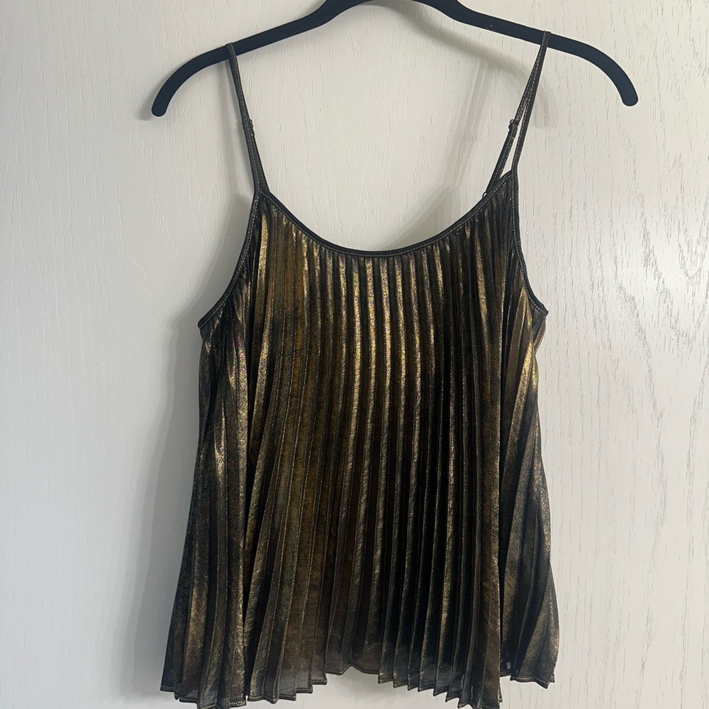 Banana Republic Gold Pleated Camisole